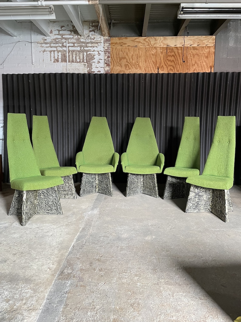 Adrian Pearsall Set of 6 Brutalist Dining Chairs image 1