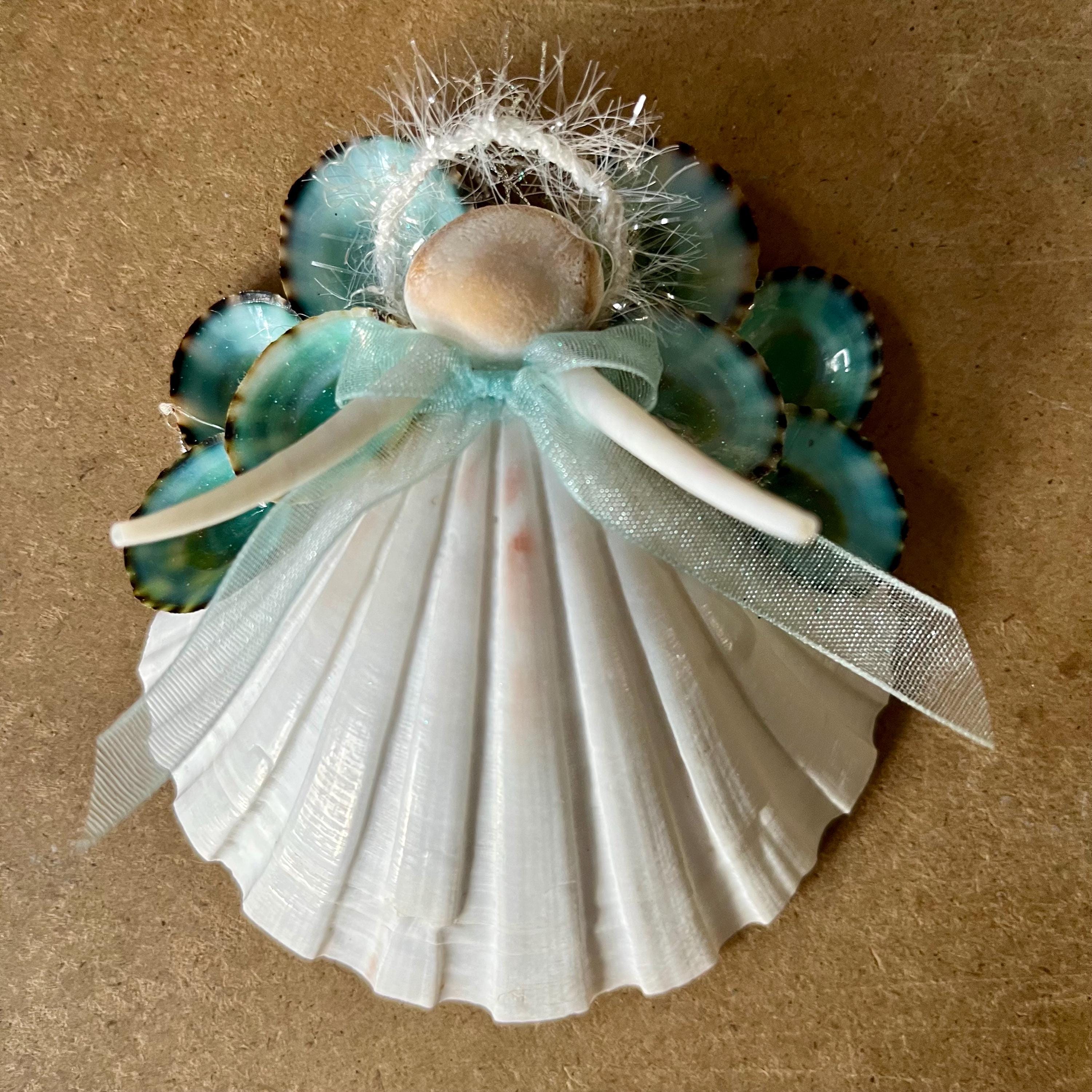 Angel Holding Seashell Ornament - Etsy
