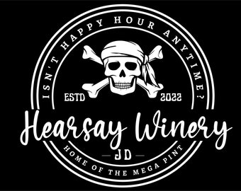 Hearsay Winery Ready to Press Screen Print Transfer