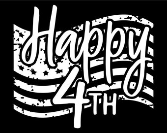 Happy 4th Ready to Press Screen Print Transfer