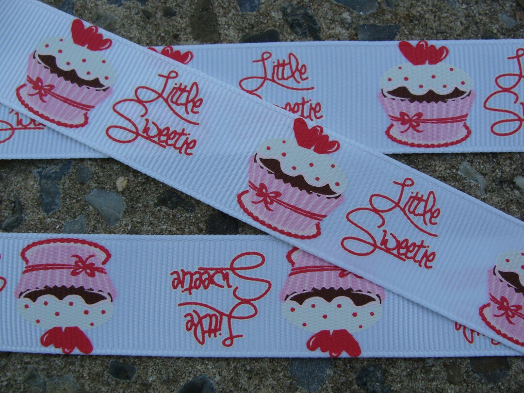 Small Sweets Ribbon Little Sweetie Ribbon Cup Cake Ribbon Birthday Ribbon Printed Ribbon ...