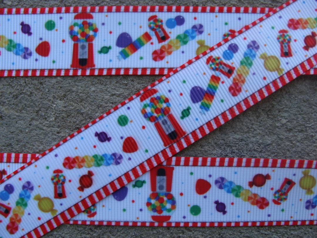 Small Sweets Ribbon 4 Yards Lollipop Ribbon Dots Ribbon Candy Ribbon Cake Printed Ribbon 1 ...