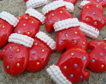 2 Resins Christmas Resins Hair Bow Resins Sants glowes Resin