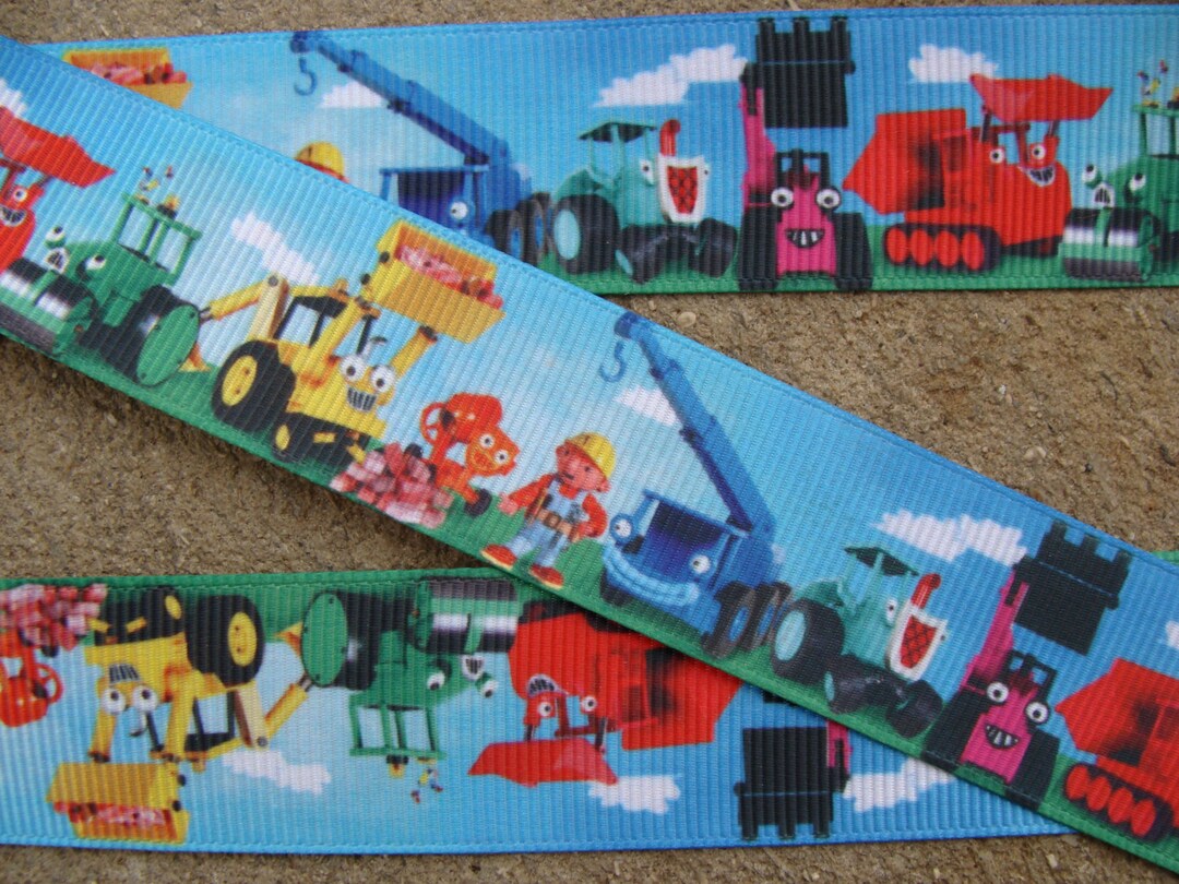4 Yards 1 Bob the Builder Grosgrain Ribbon-bob the Builder Ribbon-3 ...