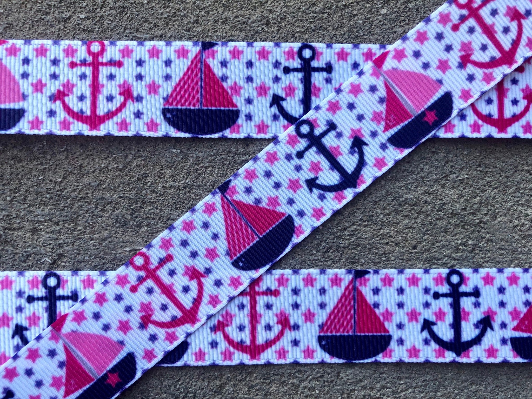 Ocean Ribbon Design 3 Yards 7/8