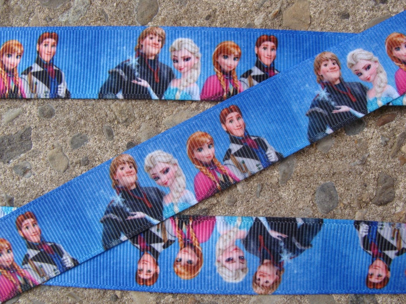Frozen ribbon 4 Printed Ribbon hair Bow Ribbon Frozen Etsy