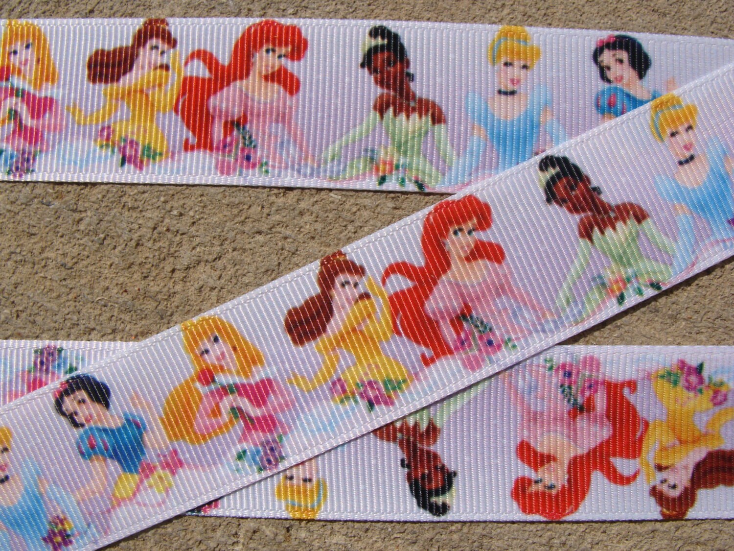 3 yards Princess Ribbon Disney Princess Ribbon Printed Ribbon Etsy