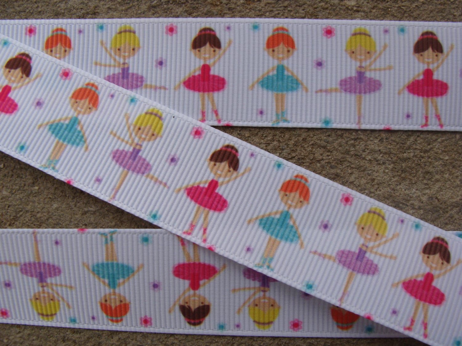 White Ballet Ribbons 7/8
