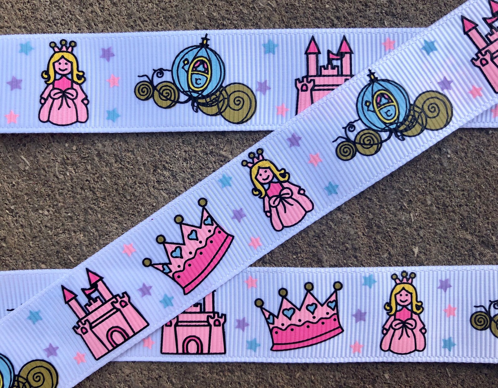 3 Yards 7/8 Princess Ribbon Pink Princess Ribbon | Etsy
