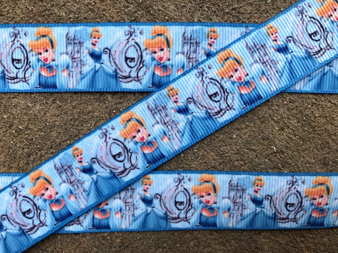 3 Yards Cinderella Ribbon Printed Ribbon Hair Bow Ribbon Princess ...