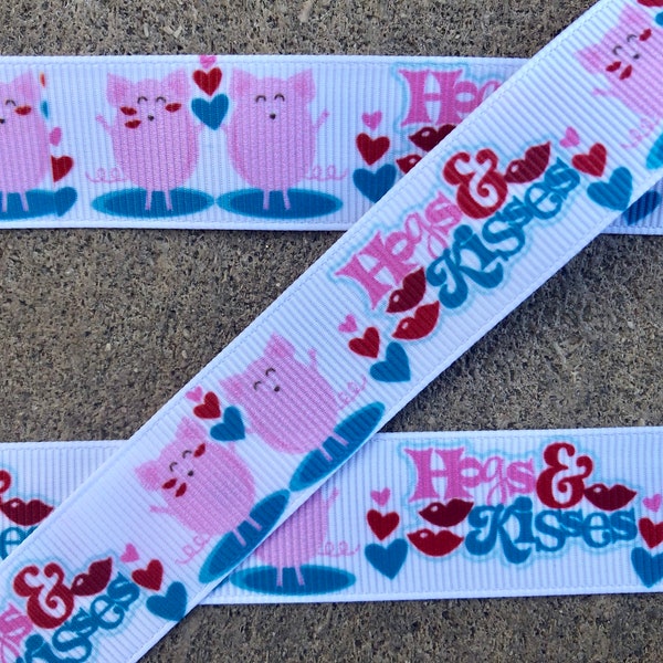 3 yards 7/8" Pink Piggy ribbon Animal ribbon for hair bows crafts and diaper cake decoration Nursery ribbon Kids Animal Ribbon Bows supplies