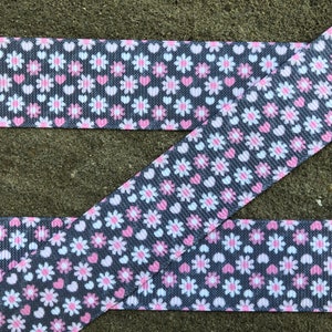 3 yards 1&quot; pink and gray Flowers Ribbon Grosgrain Printed Ribbon Hair Bow Ribbon gray and pink flowers ribbon daisy flower free shipping 35