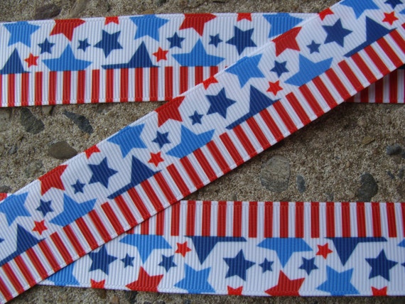 3 Yards Stars Ribbon 1 Ribbon Printed Ribbon Hair Bow Ribbon