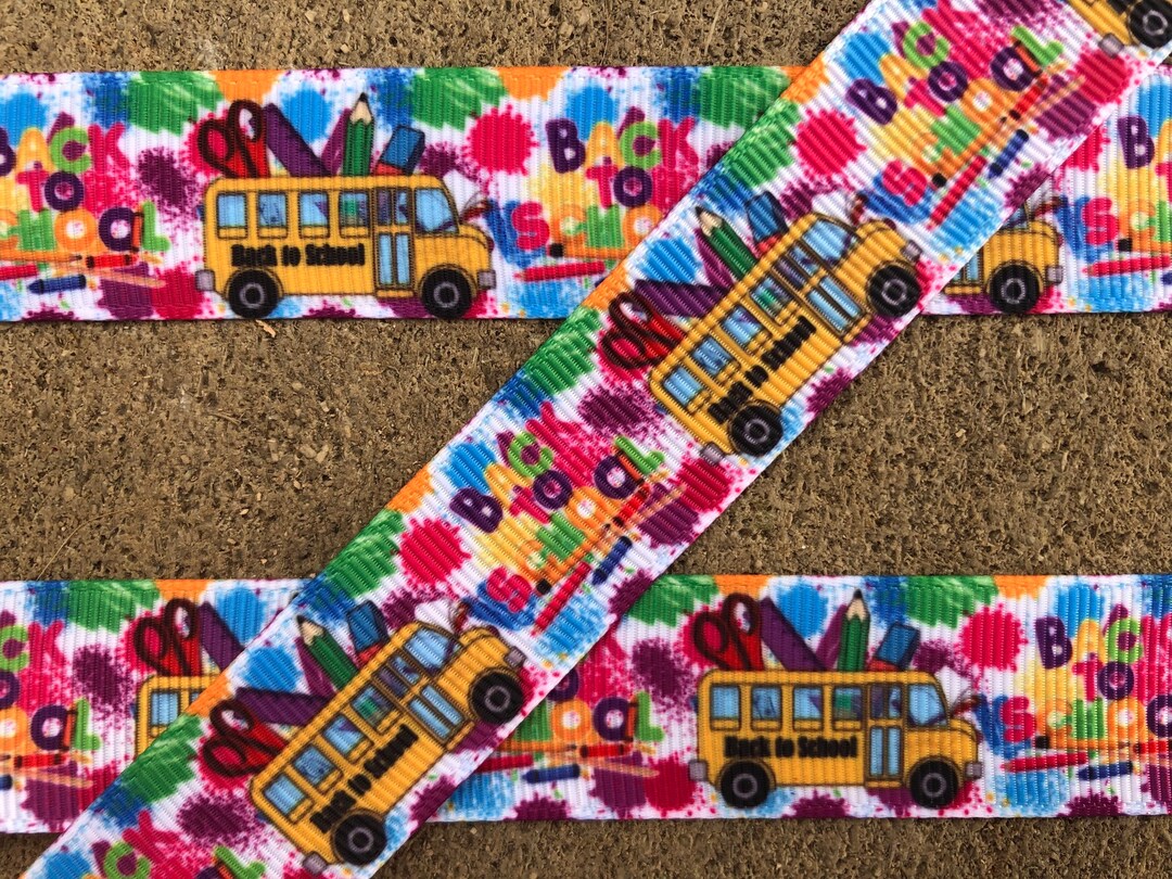 3 Yards Back to School Ribbon 7/8