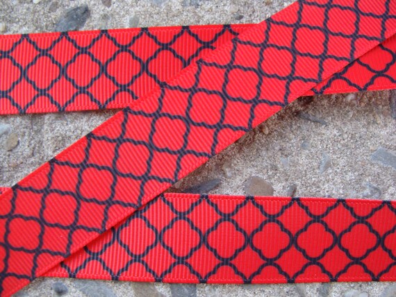 Red and Black Ribbon hair bow ribbon Printed ribbon by the yard 7/8" 3yards hair bow supplies Lady Bug Ribbon