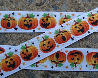 3y Pumpkin Ribbon fall Ribbon Printed Ribbon 7/8" Hair Bow Ribbon Free Shipping