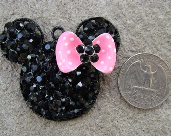 Minnie Mouse Pendant Necklace pendant One Minnie Mouse Resin Large 40 mm Resins