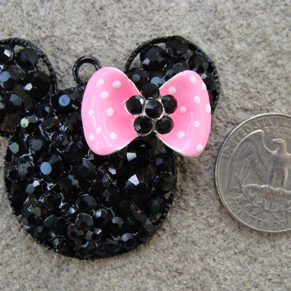 Minnie Mouse Pendant Necklace pendant One Minnie Mouse Resin Large 40 mm Resins
