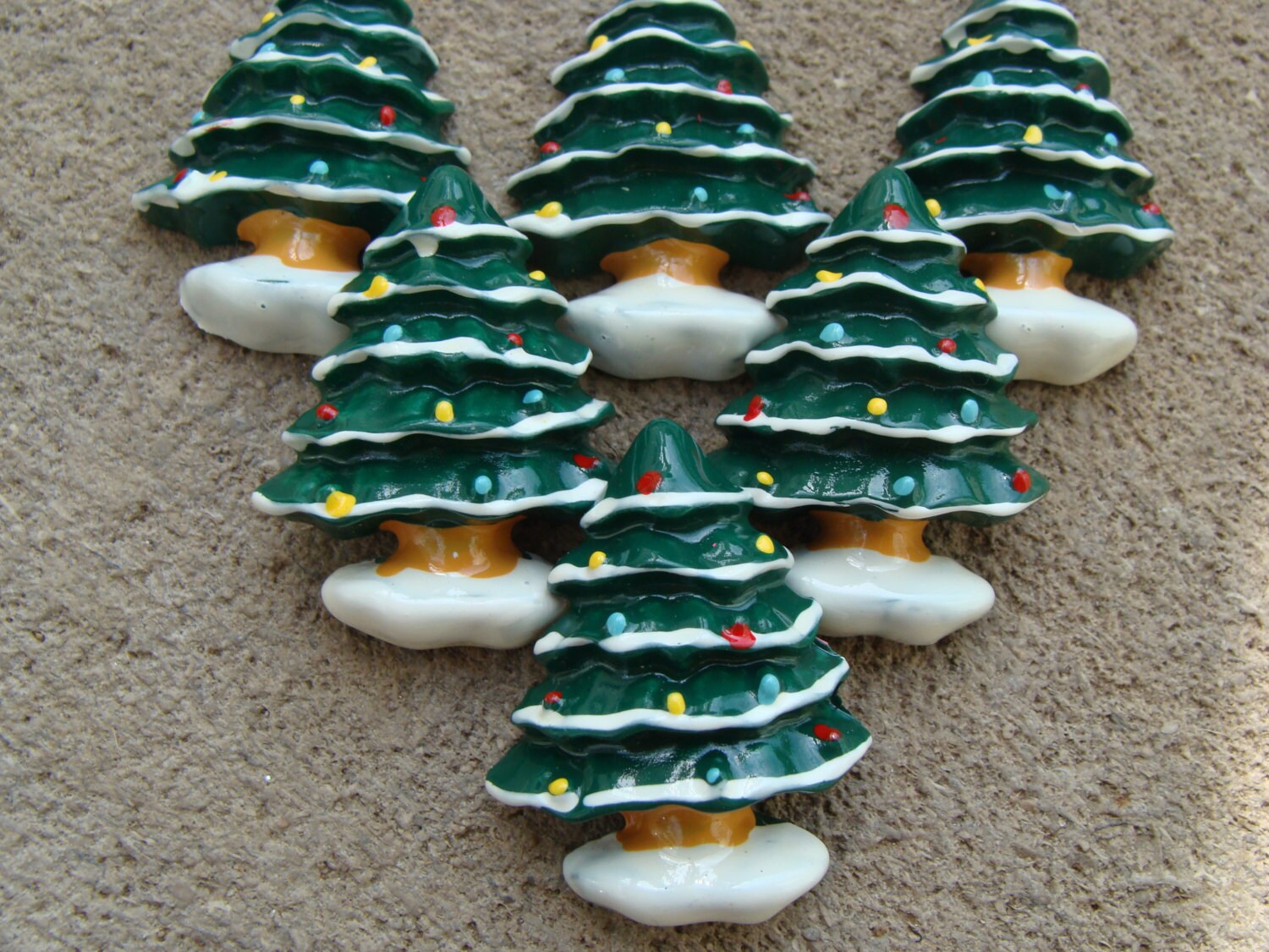 2 Christmas Tree Resins Hair Bow Resins Christmas Tree Resin | Etsy