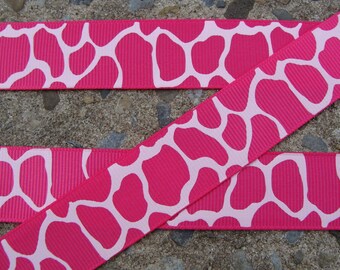 3 yards 7/8" Giraffe Ribbon Giraffe Printed Ribbon grosgrain ribbon hair bow ribbon crafts supplies animal print ribbon free shipping ribbon
