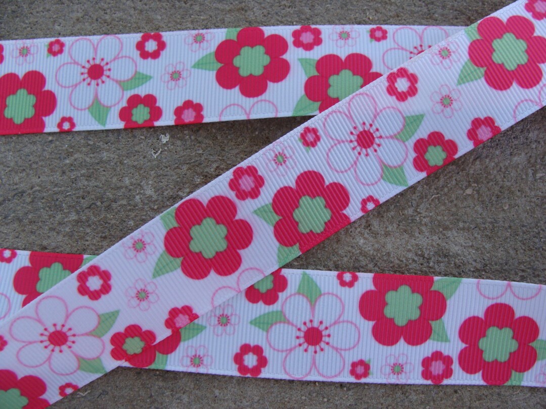 Spring Flower Ribbon Pattern 3 Yards 1