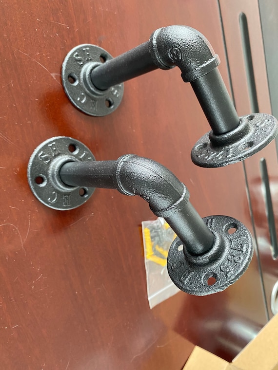 Industrial Steel/ Iron Pipe Shelf Bracket Holder Elbow Style Etsy
