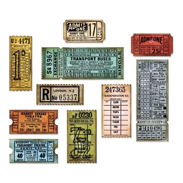 Ticket Booth Framelits Dies - Tim Holtz - Sizzix