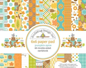 Pumpkin Spice 6" x 6" Paper Pad - Doodlebug 7033