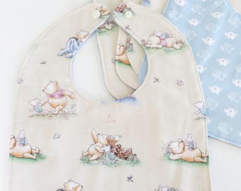 Winnie the Pooh Baby Bib with Waterproof Backing