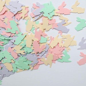 Abbellimenti con coniglietti pastello - Perforatrici per carta artigianali pasquali - Decorazioni pasquali - Coriandoli per il tavolo del baby shower primaverile - Riempitivo per biglietti shaker per scrapbooking