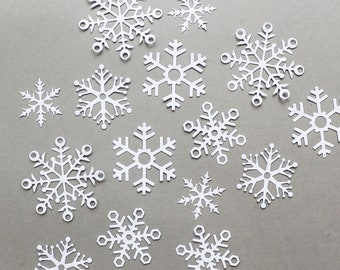 Paper snowflakes - winter die cuts - Christmas card making supplies - kids crafts snowflake embellishments Gift wrapping Winter home decor