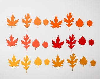Fall Leaf Die Cuts: Scrapbook & Card Making Embellishments