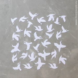 Vogels gestanste versieringen voor bruiloft - Witboek ganzen reisalbum decor - wilde vogels gestanst reisdagboek kaart maken levering