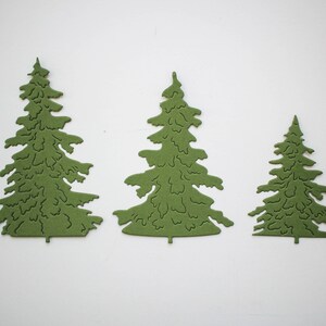 Tagli fustellati dell'albero di Natale - Decorazioni per scrapbooking di alberi verdi - Forniture per cartoline di Natale - Abbellimento dell'albero di pino di carta per la decorazione dell'album invernale