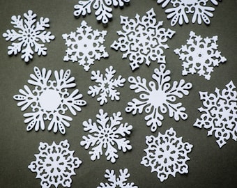 Snowflakes die cuts - paper snowflake Christmas card making supplies - kids crafts snowflake embellishments Gift wrapping Winter home decor