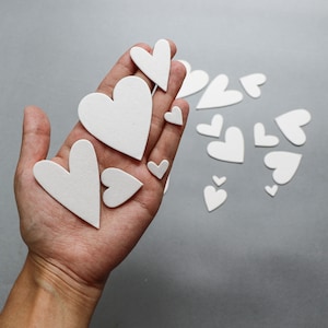Corazones de aglomerado para proyectos de medios mixtos - suministros de arte de cartón grueso para scrapbooking y artesanías para niños mueren en forma de corazón álbum de bodas