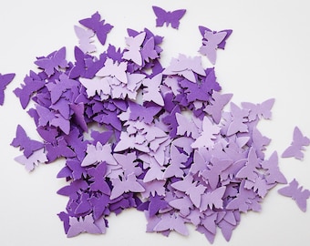 Purple butterfly confetti - 200 pcs butterflies table scatter - violet baby shower table decor - wedding kids party confetti butterfly decor