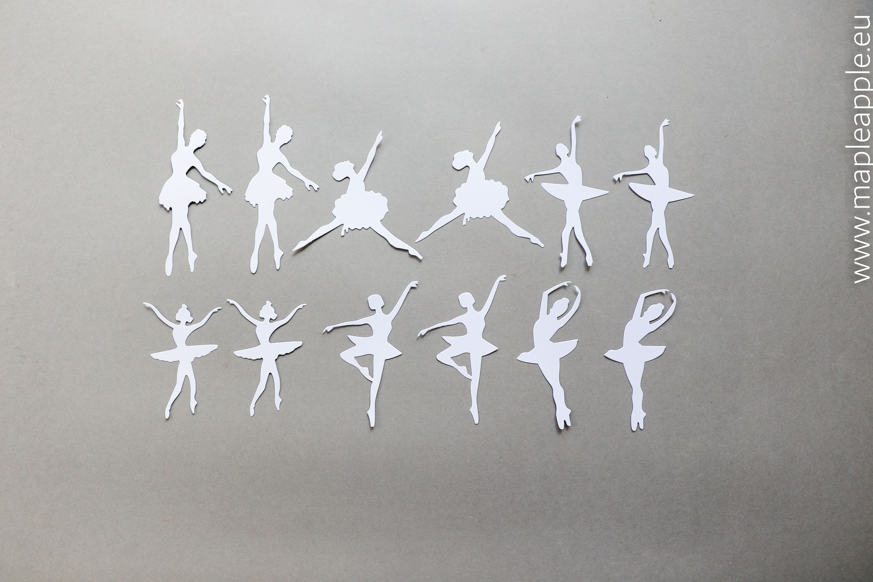 White Ballet Dancer Die Cuts: Scrapbook Paper Ballerinas (set of 12) - Etsy