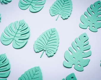 Green Tropical Leaf Die Cuts: Scrapbook & Card Making