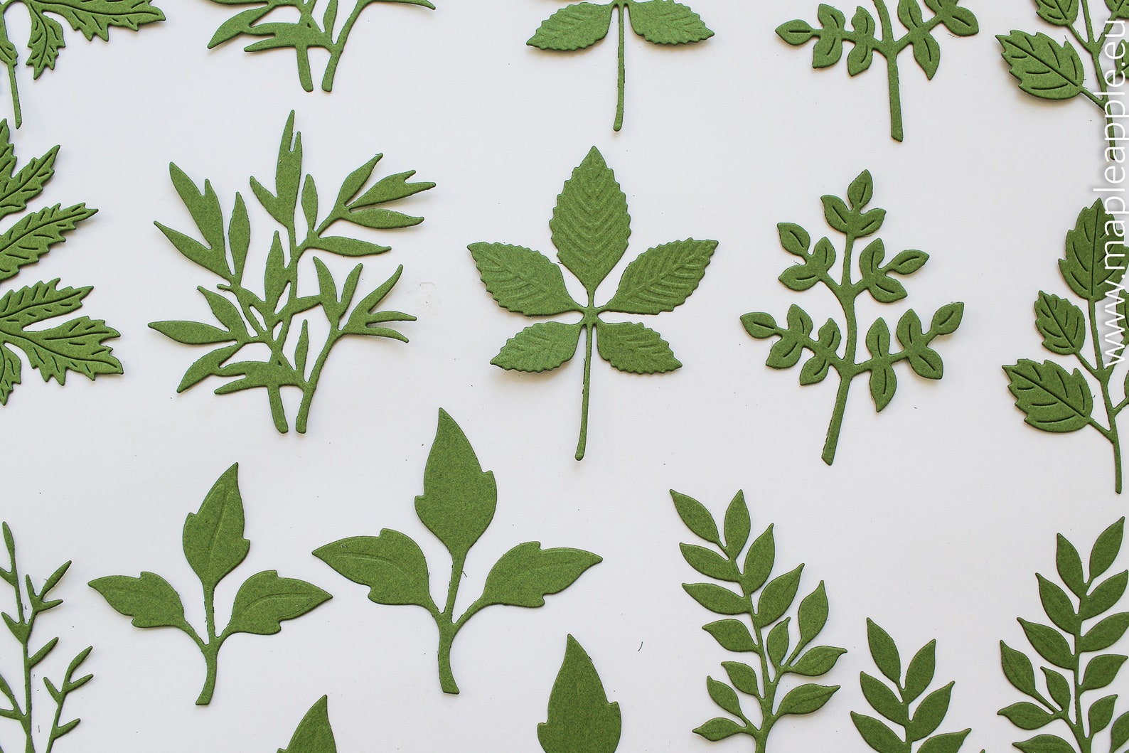 Leaf Die Cuts Green Leaves Scrapbooking Wedding Album Decor Woodland