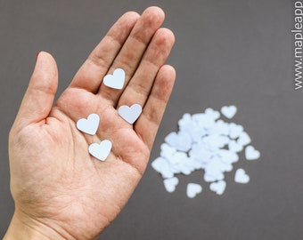White Heart Confetti: 100 Paper Die Cuts, Wedding Decor