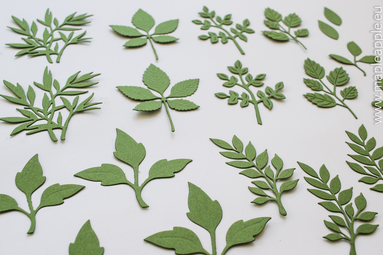 Leaf Die Cuts Green Leaves Scrapbooking Wedding Album Decor Woodland