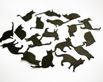Troqueles de gato negro: adornos para álbumes de recortes de Halloween y tarjetas (juego de 18)