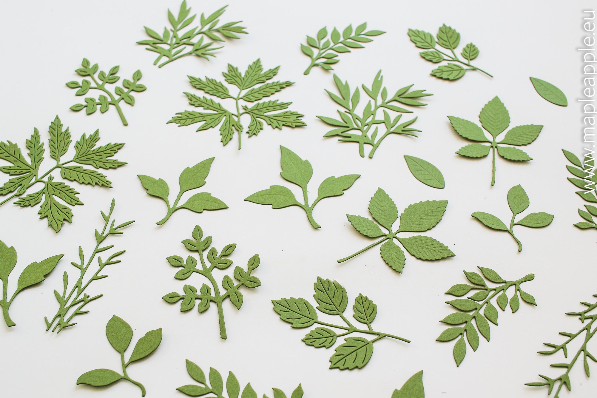 Leaf Die Cuts Green Leaves Scrapbooking Wedding Album Decor Woodland