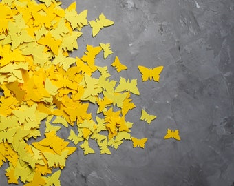 Yellow Butterfly Confetti: Lemon Party Decor, 400-Piece Pack