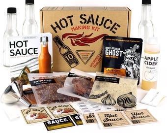 Gourmet Hot Sauce Making Kit: Fathers Day Gift for Dad