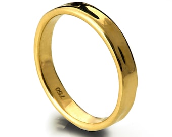 Einfacher Gold Ehering, 18k Gold Ring, 18k Gold Band, Ehering, Ehering, Solid Gold Band, Solid Gold Ring