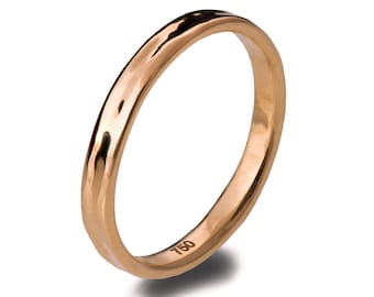 Simple Gold Wedding Band - 18k Rose Gold Ring, 18k Gold Band, Wedding Ring , Wedding Band, Solid Gold Band, Solid Gold Ring