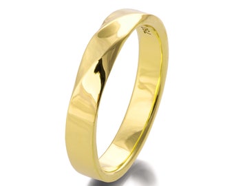 Mobius Ring, 18k Gold Ring, Wedding Ring, Gold Wedding Ring, Wedding Band, Twisted wedding band