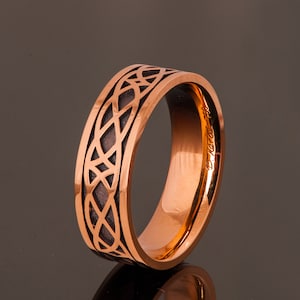 Celtic Wedding Band , Wedding Band, Two Tone wedding Ring, two tone Celtic ring, Black wedding band, Men&#39;s wedding band, knot ring